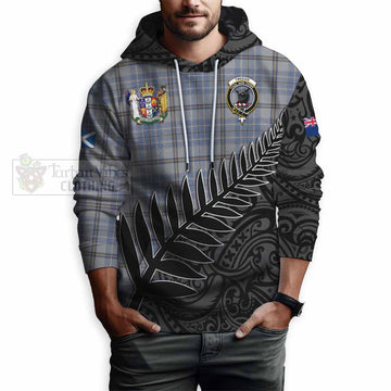 Tweedie Crest Tartan Hoodie with New Zealand Silver Fern Half Style