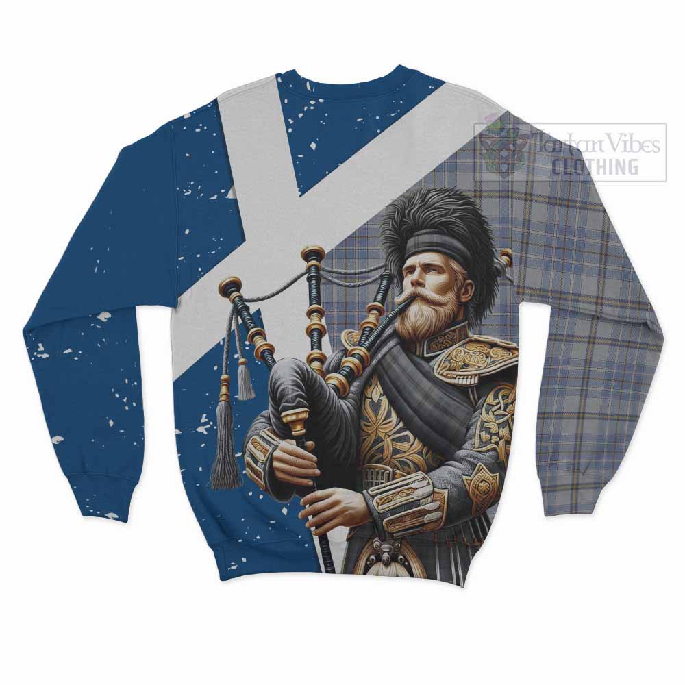 Tartan Vibes Clothing Tweedie Tartan Sweatshirt with Family Crest Scottish Bagpiper Vibes