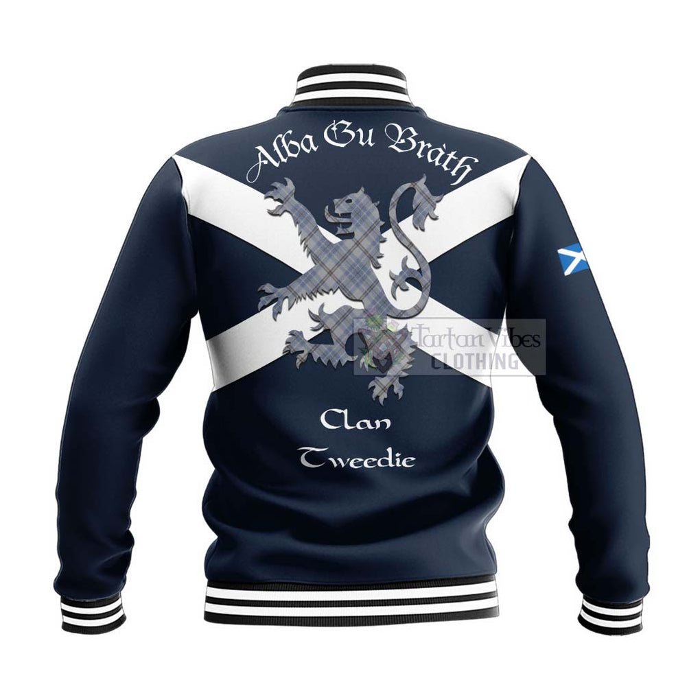 Tartan Vibes Clothing Tweedie Tartan Lion Rampant Baseball Jacket – Proudly Display Your Heritage with Alba Gu Brath and Clan Name