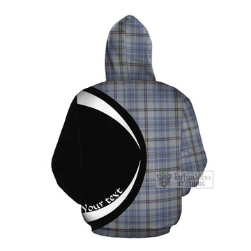 Tweedie Tartan Cotton Hoodie with Family Crest Circle Style