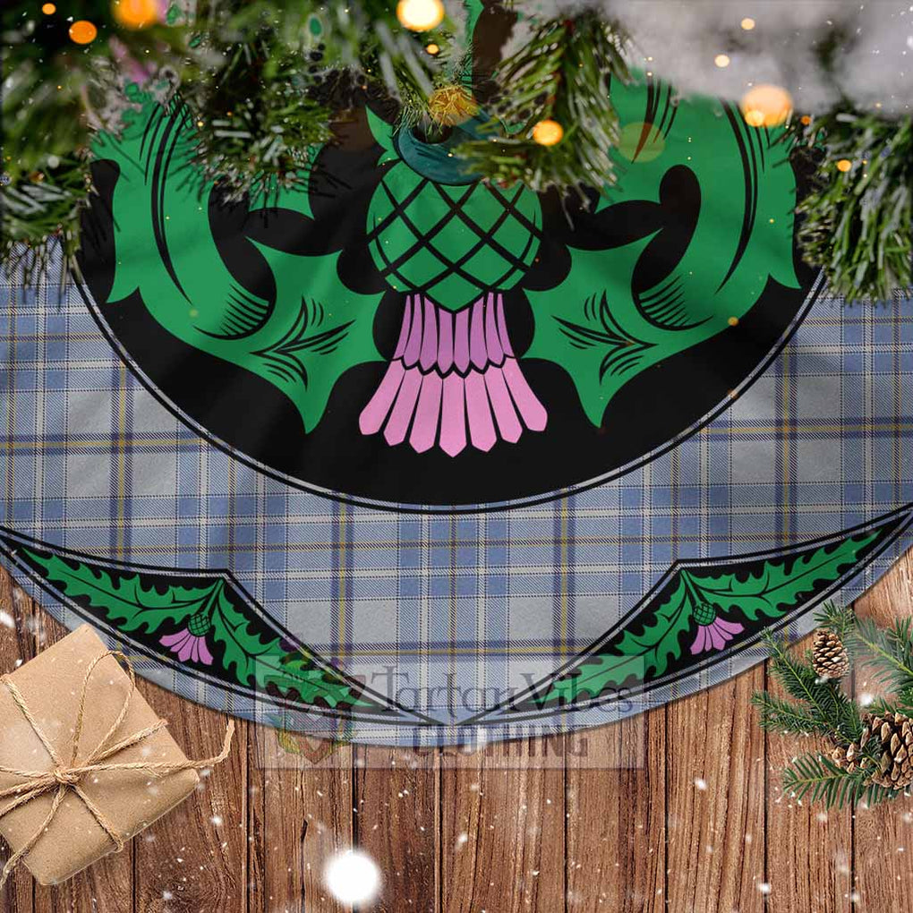 Tartan Vibes Clothing Tweedie Tartan Christmas Tree Skirt Scottish Thistle Style