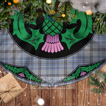 Tweedie Tartan Christmas Tree Skirt Scottish Thistle Style