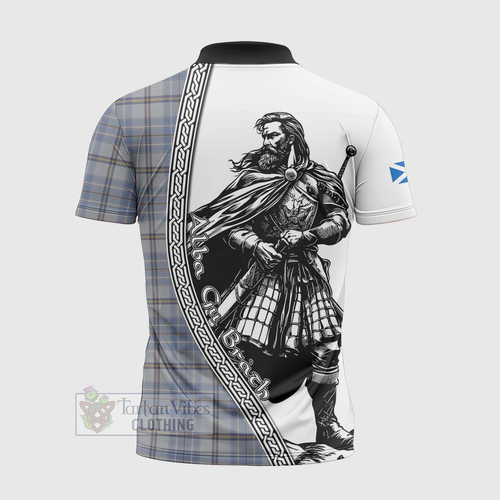 Tartan Vibes Clothing Tweedie Tartan Clan Crest Zipper Polo Shirt with Highlander Warrior Celtic Style