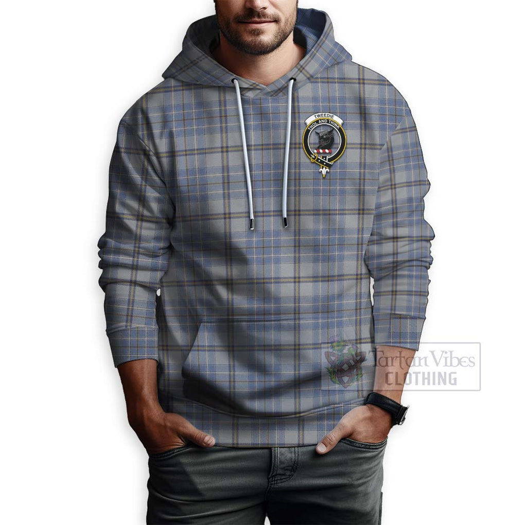 Tartan Vibes Clothing Tweedie Tartan Hoodie with Family Crest and Bearded Skull Holding Bottles of Whiskey