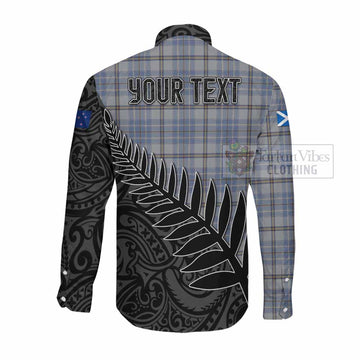 Tweedie Crest Tartan Long Sleeve Button Shirt with New Zealand Silver Fern Half Style