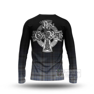 Tweedie Tartan Long Sleeve T-Shirt Featuring Alba Gu Brath Family Crest Celtic Inspired