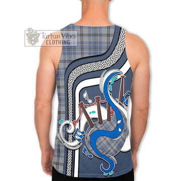 Tweedie Tartan Men's Tank Top with Epic Bagpipe Style