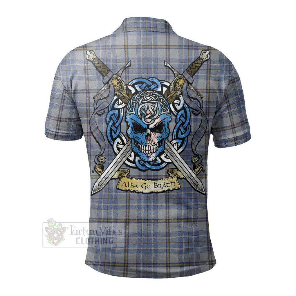 Tartan Vibes Clothing Tweedie Tartan Polo Shirt with Family Crest Celtic Skull Style