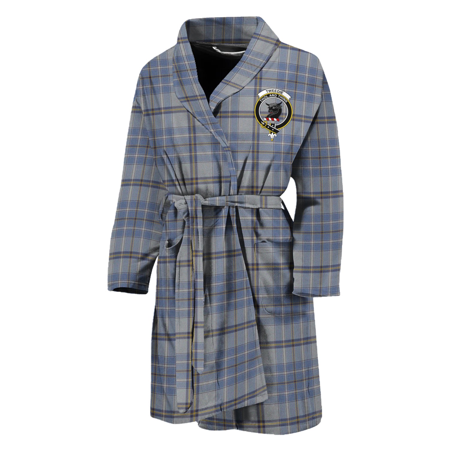 Tweedie Tartan Bathrobe with Family Crest Unisex M - Tartan Vibes Clothing