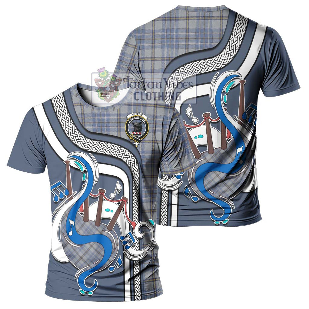 Tweedie Tartan T-Shirt with Epic Bagpipe Style - Tartanvibesclothing Shop