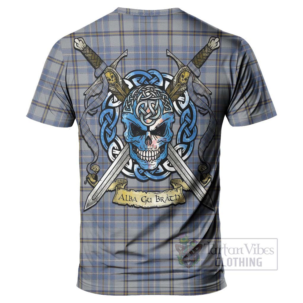 Tartan Vibes Clothing Tweedie Tartan T-Shirt with Family Crest Celtic Skull Style