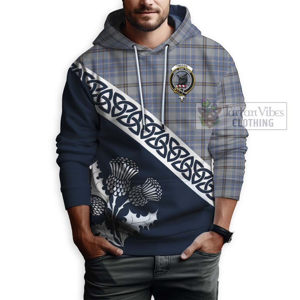 Tartan Vibes Clothing Tweedie Tartan Hoodie Featuring Thistle and Scotland Map