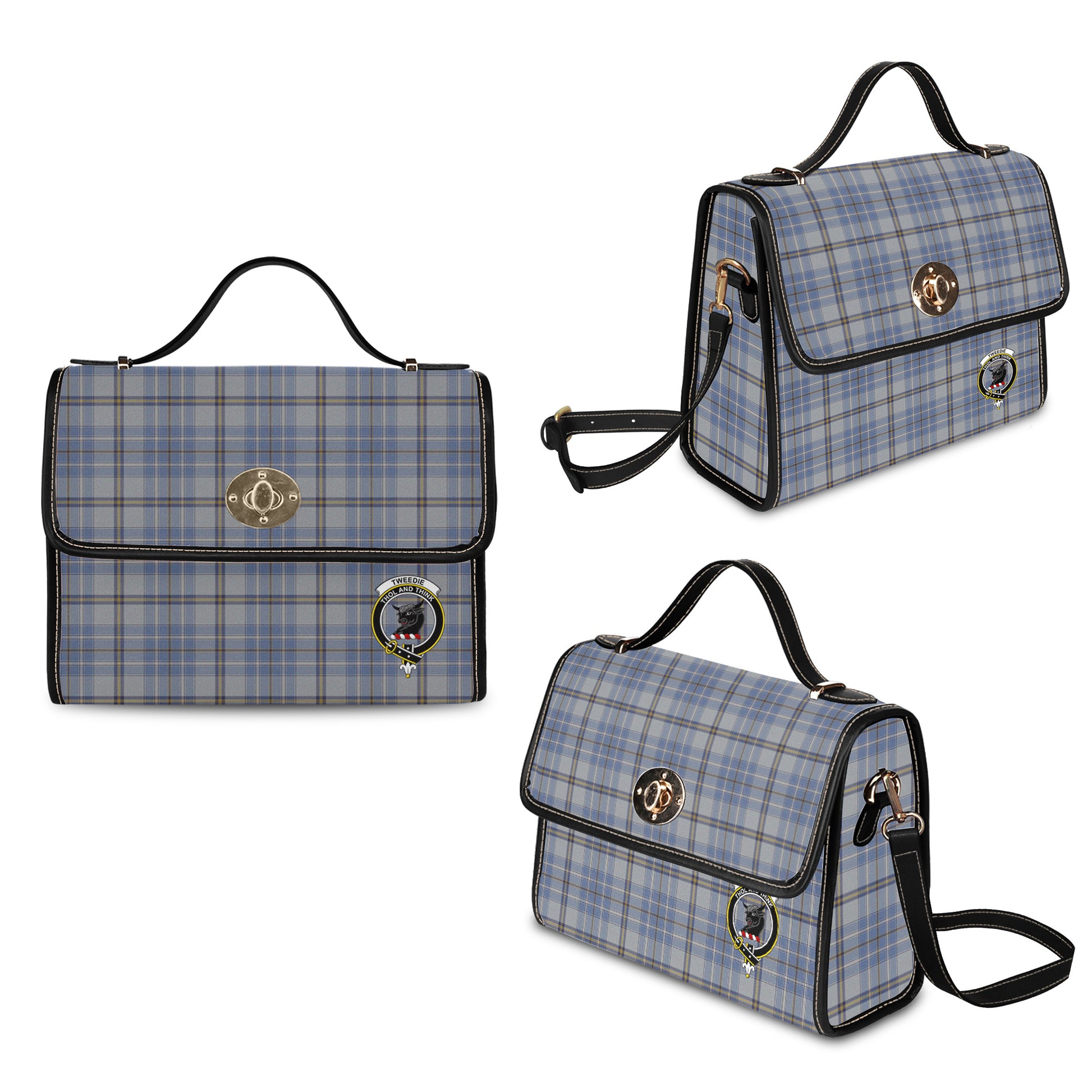 tweedie-tartan-leather-strap-waterproof-canvas-bag-with-family-crest