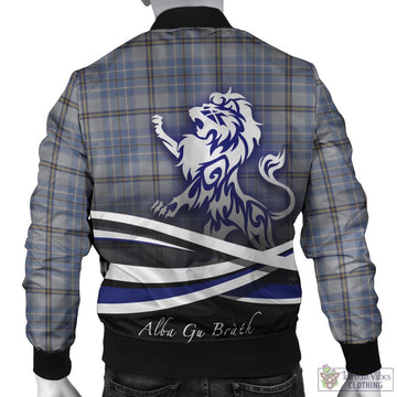 Tweedie Tartan Bomber Jacket with Alba Gu Brath Regal Lion Emblem