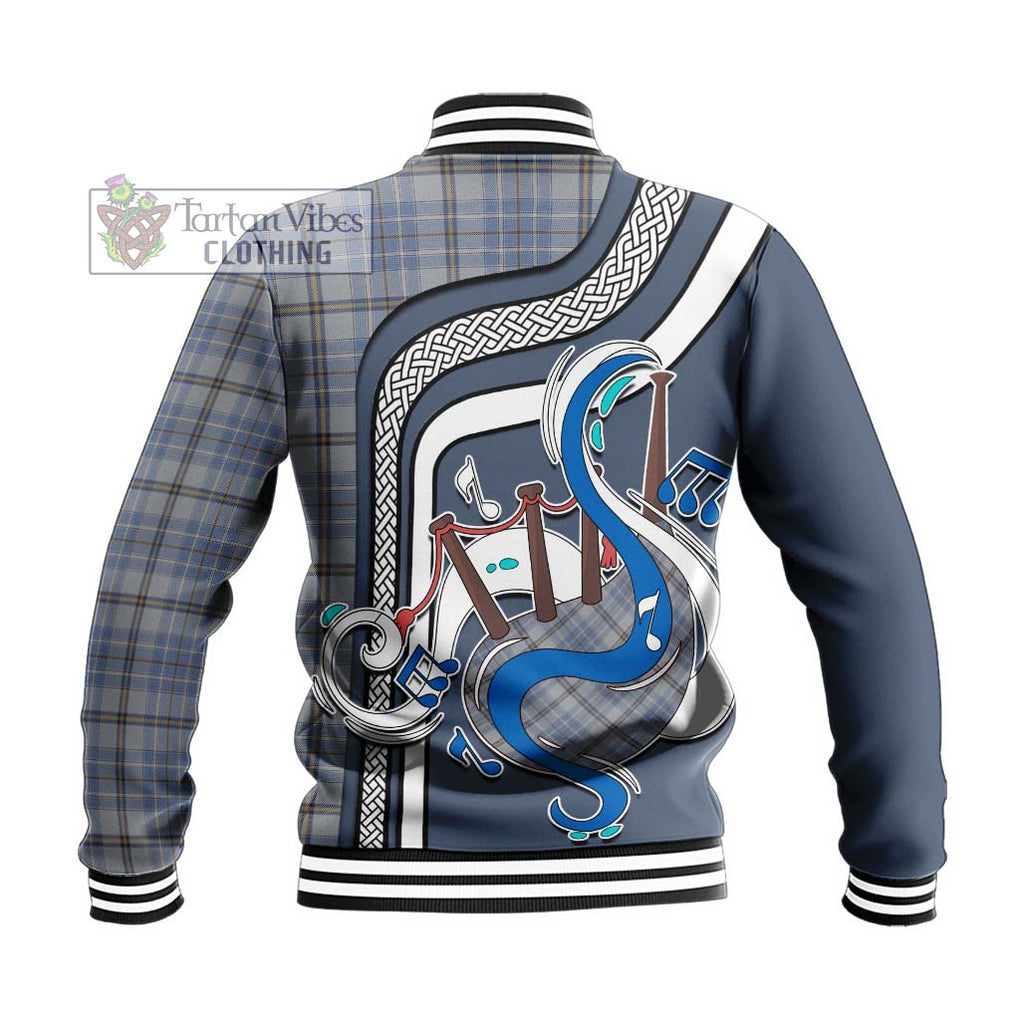 Tartan Vibes Clothing Tweedie Tartan Baseball Jacket with Epic Bagpipe Style