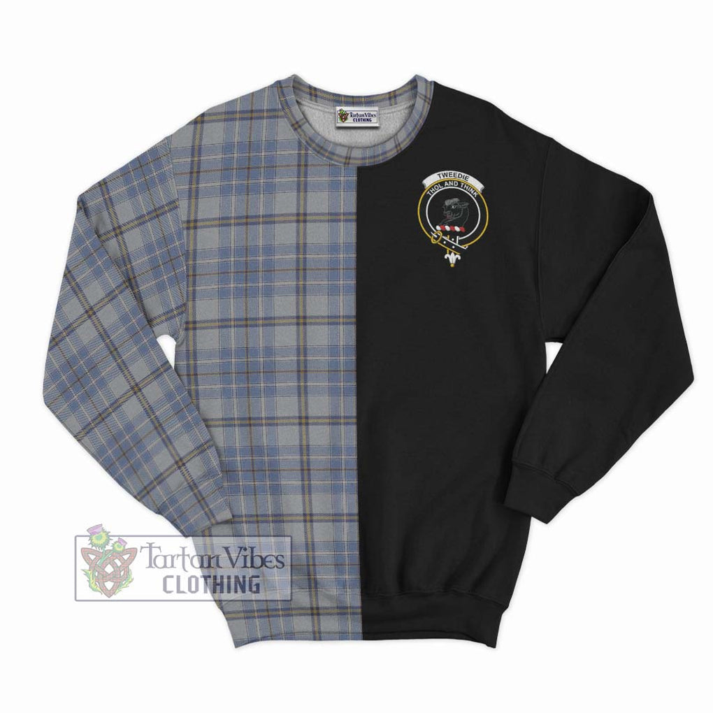 Tweedie Tartan Sweatshirt with Family Crest and Half Of Me Style - Tartanvibesclothing Shop