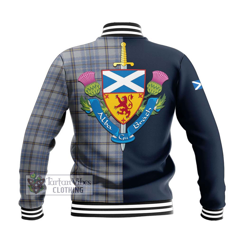 Tartan Vibes Clothing Tweedie Tartan Baseball Jacket with Scottish Lion Royal Arm Half Style