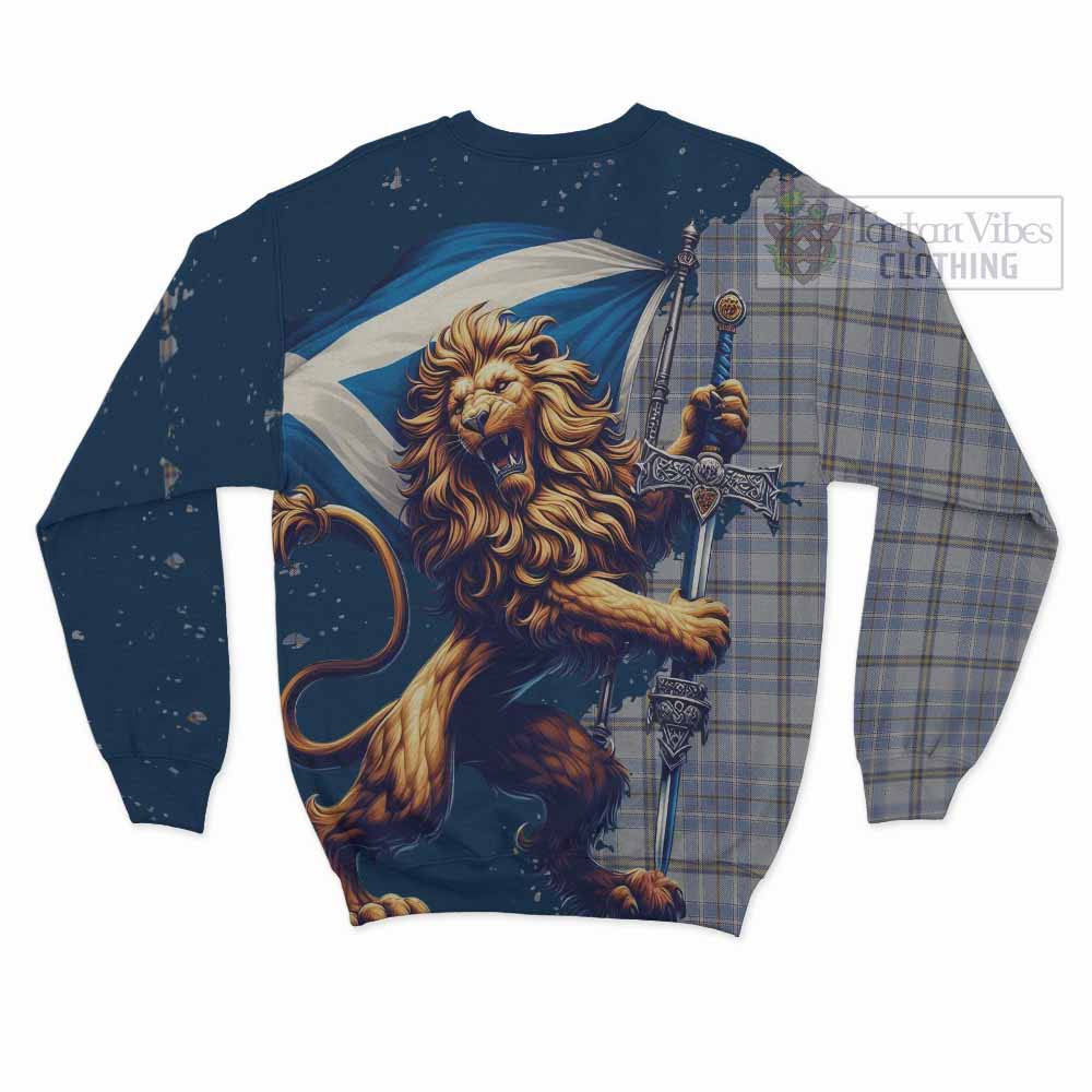 Tartan Vibes Clothing Tweedie Tartan Family Crest Sweatshirt with Scottish Majestic Lion