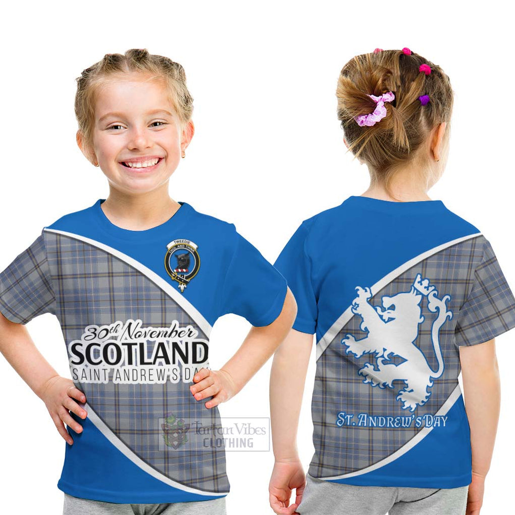 Tartan Vibes Clothing Tweedie Family Crest Tartan Kid T-Shirt Celebrate Saint Andrew's Day in Style