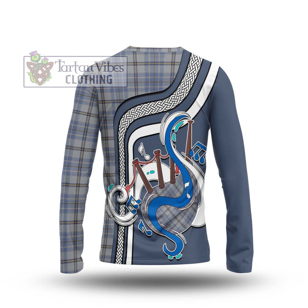 Tartan Vibes Clothing Tweedie Tartan Long Sleeve T-Shirt with Epic Bagpipe Style