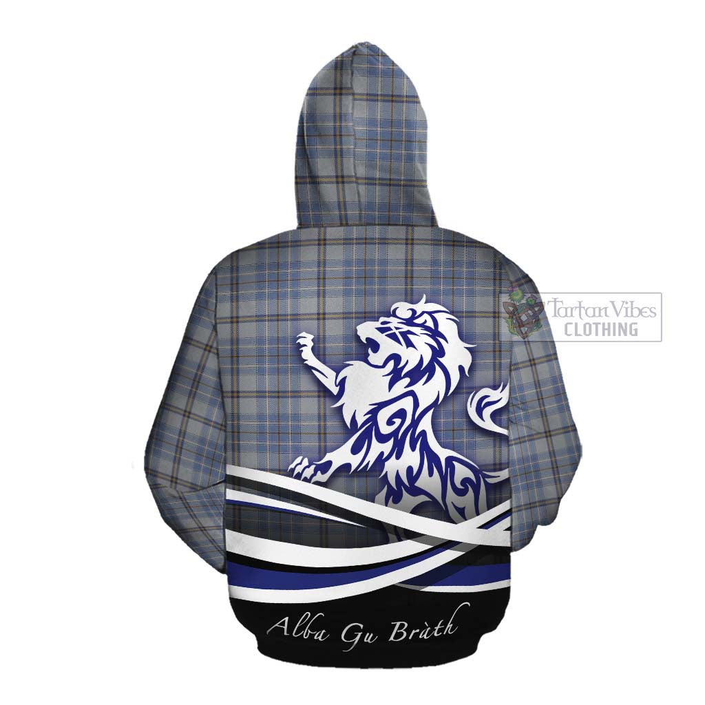 Tartan Vibes Clothing Tweedie Tartan Cotton Hoodie with Alba Gu Brath Regal Lion Emblem