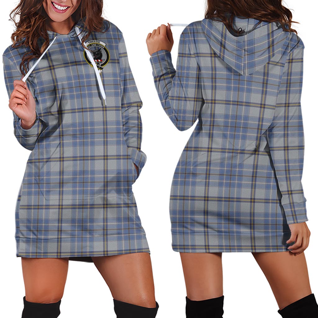 Tweedie Tartan Hoodie Dress with Family Crest - Tartan Vibes Clothing