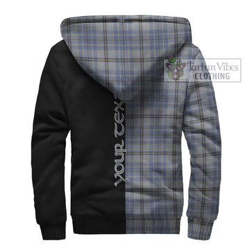 Tweedie Tartan Sherpa Hoodie with Family Crest and Half Of Me Style - Tartan Vibes Clothing