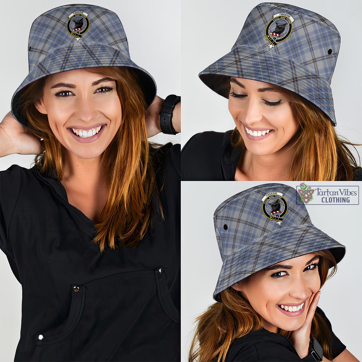 Tartan Vibes Clothing Tweedie Tartan Bucket Hat with Family Crest