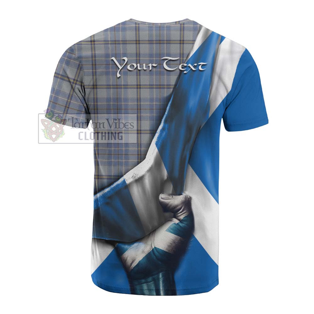 Tartan Vibes Clothing Tweedie Tartan Cotton T-shirt with Family Crest Scotland Patriotic Style