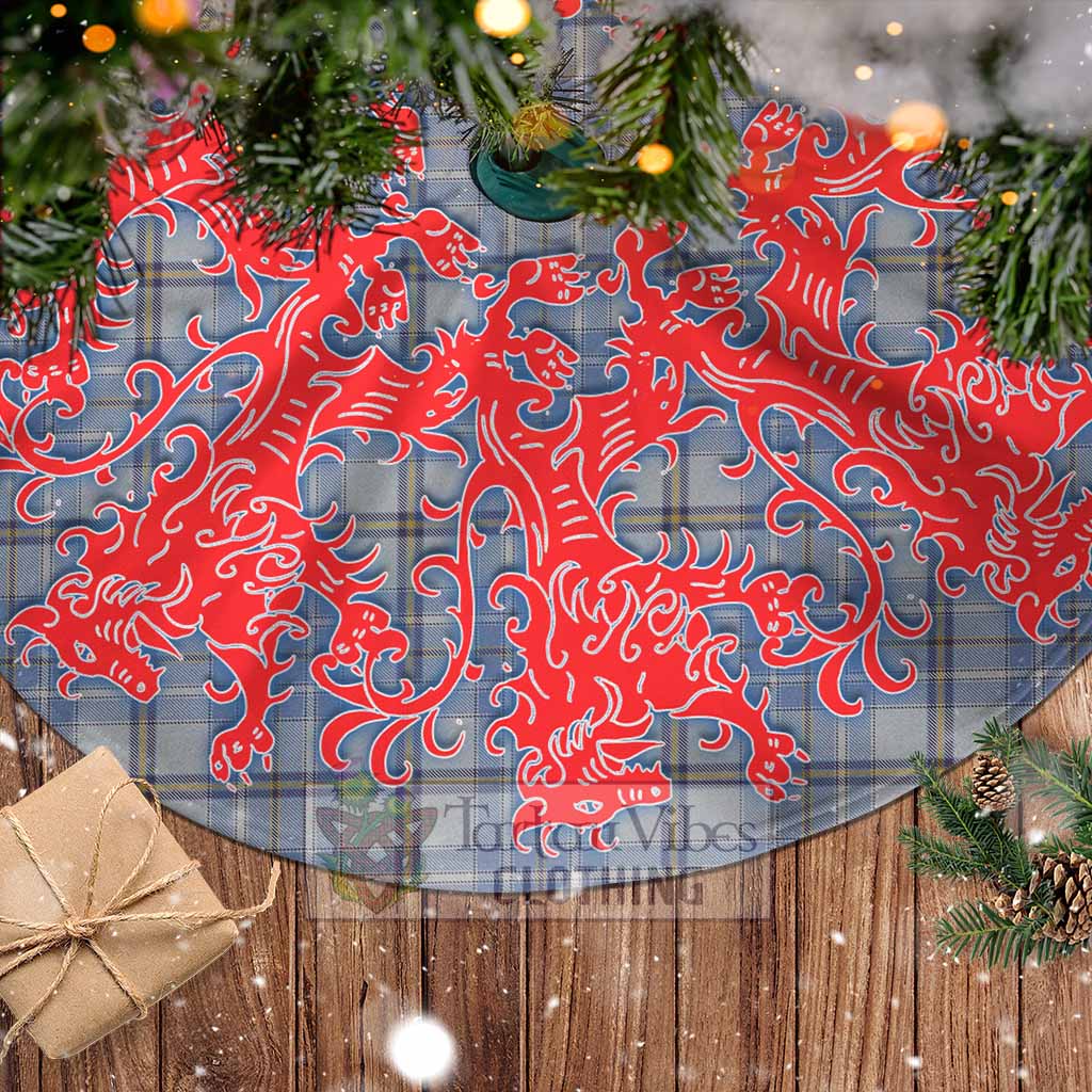 Tartan Vibes Clothing Tweedie Tartan Christmas Tree Skirt Lion Rampant Style