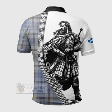 Tweedie Tartan Clan Crest Polo Shirt with Highlander Warrior Celtic Style