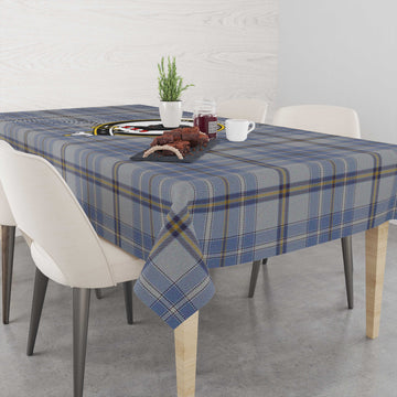 Tweedie Tartan Tablecloth with Family Crest