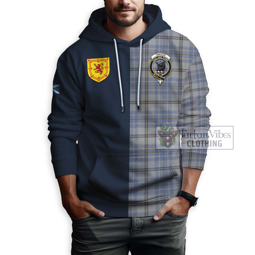 Tartan Vibes Clothing Tweedie Tartan Hoodie with Scottish Lion Royal Arm Half Style