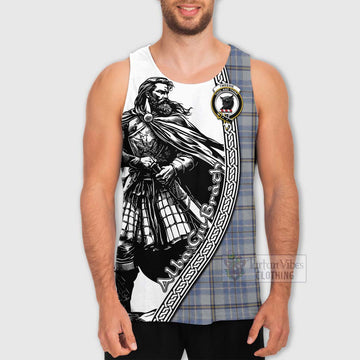 Tweedie Tartan Clan Crest Men's Tank Top with Highlander Warrior Celtic Style