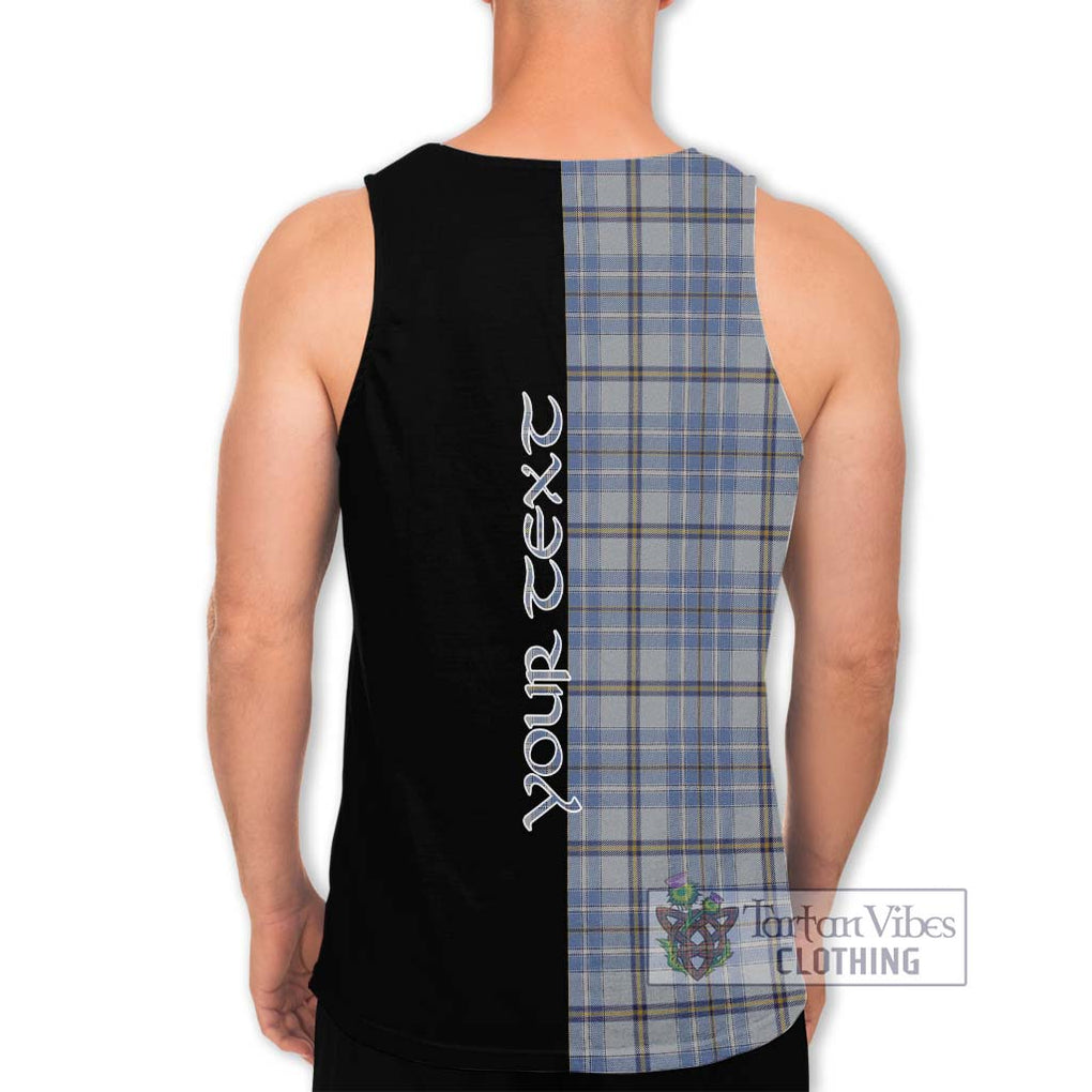 Tweedie Tartan Men's Tank Top with Family Crest and Half Of Me Style - Tartanvibesclothing Shop