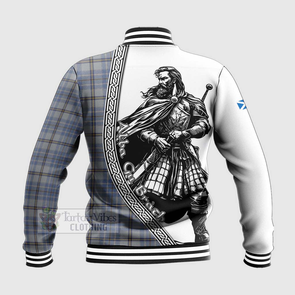 Tartan Vibes Clothing Tweedie Tartan Clan Crest Baseball Jacket with Highlander Warrior Celtic Style