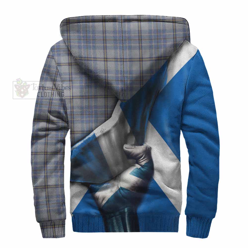 Tartan Vibes Clothing Tweedie Tartan Sherpa Hoodie with Family Crest Scotland Patriotic Style