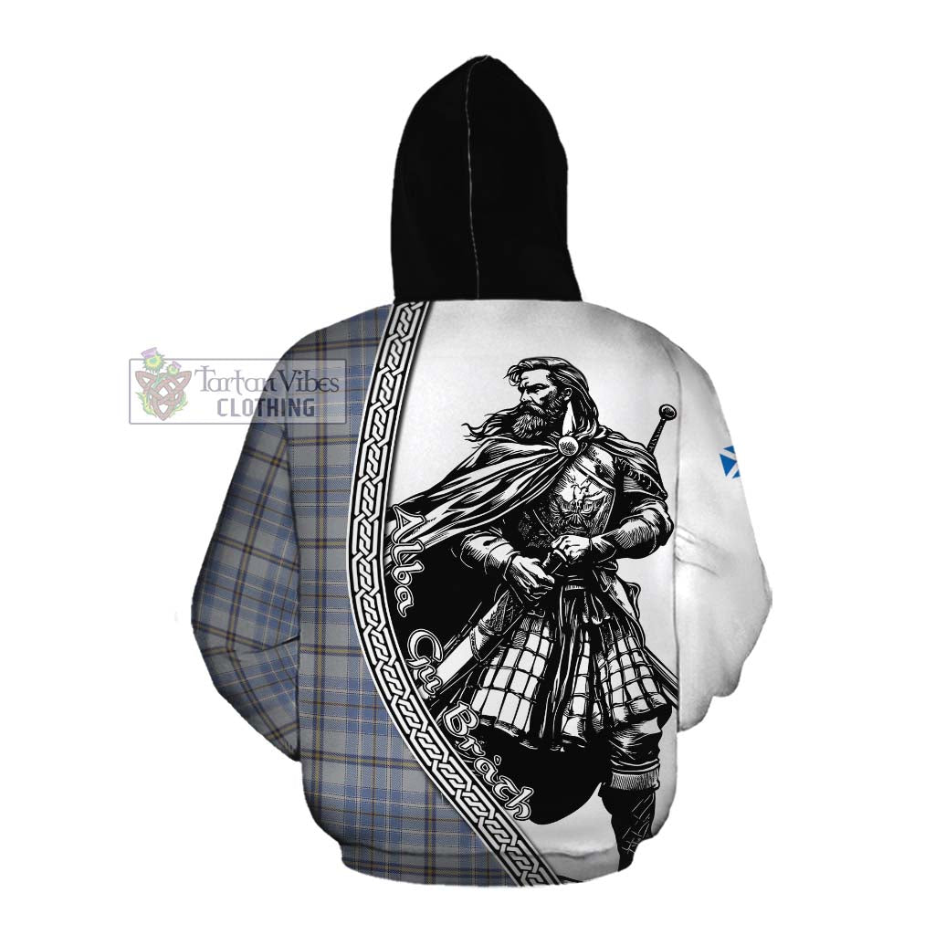 Tartan Vibes Clothing Tweedie Tartan Clan Crest Cotton Hoodie with Highlander Warrior Celtic Style