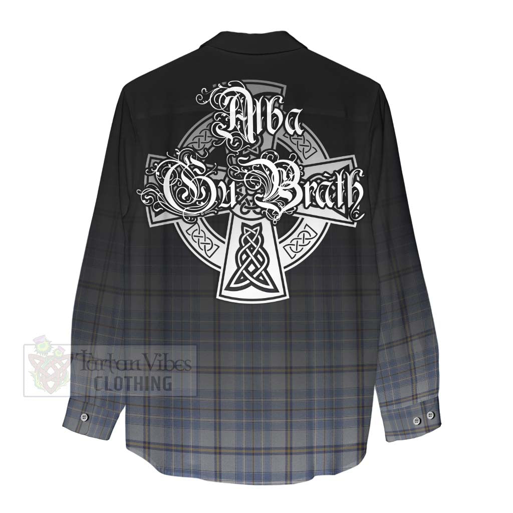 Tartan Vibes Clothing Tweedie Tartan Women's Casual Shirt Featuring Alba Gu Brath Family Crest Celtic Inspired