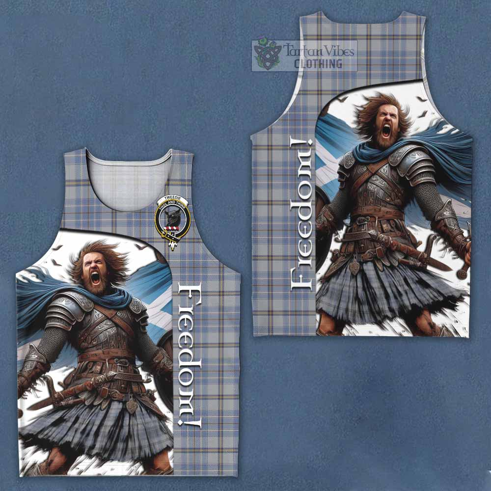 Tartan Vibes Clothing Tweedie Crest Tartan Men's Tank Top Inspired by the Freedom of Scottish Warrior