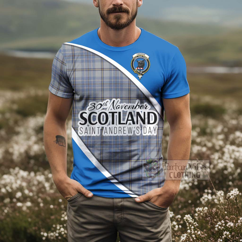 Tartan Vibes Clothing Tweedie Family Crest Tartan T-Shirt Celebrate Saint Andrew's Day in Style