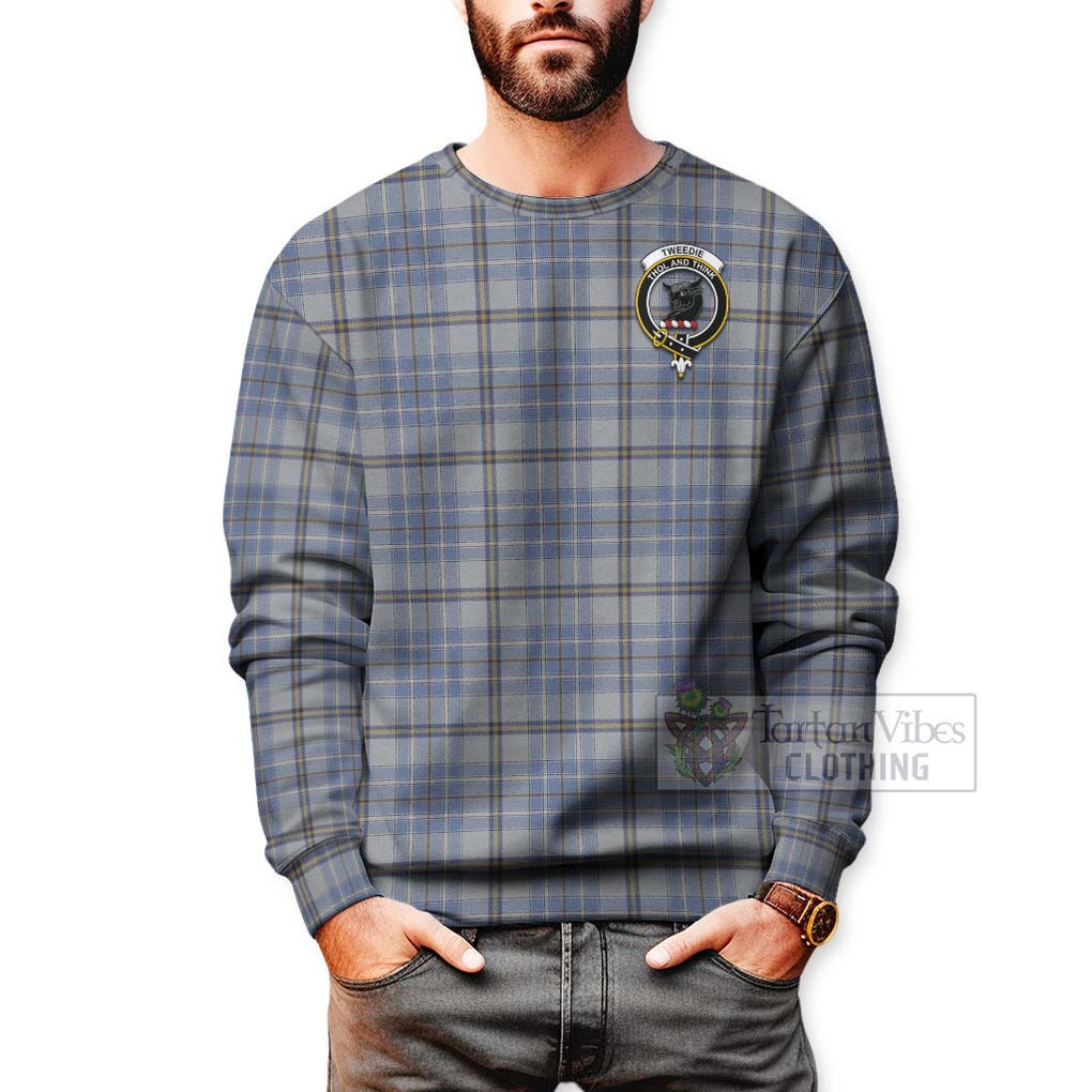 Tartan Vibes Clothing Tweedie Tartan Sweatshirt with Family Crest and Bearded Skull Holding Bottles of Whiskey