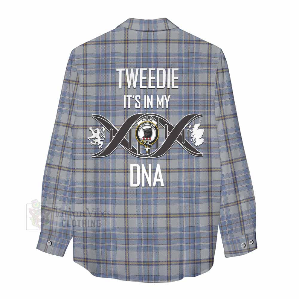 Tartan Vibes Clothing Tweedie Tartan Women's Casual Shirt with Family Crest DNA In Me Style