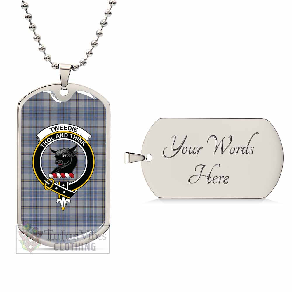 Tartan Vibes Clothing Tweedie Tartan Dog Tag Necklace with Family Crest