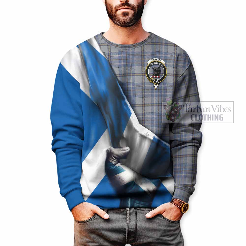 Tartan Vibes Clothing Tweedie Tartan Sweatshirt with Family Crest Scotland Patriotic Style