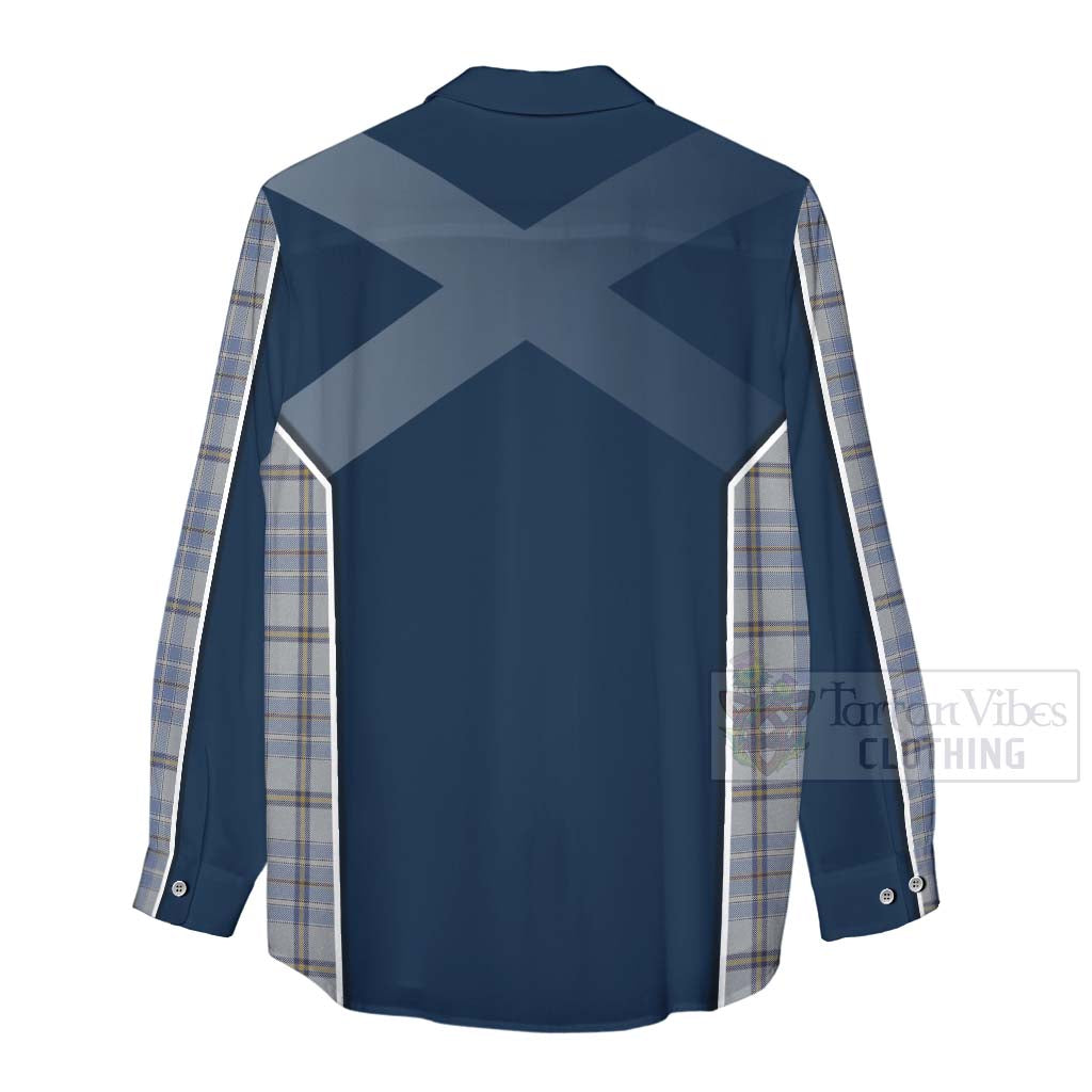 Tartan Vibes Clothing Tweedie Tartan Women's Casual Shirt with Family Crest and Scottish Thistle Vibes Sport Style