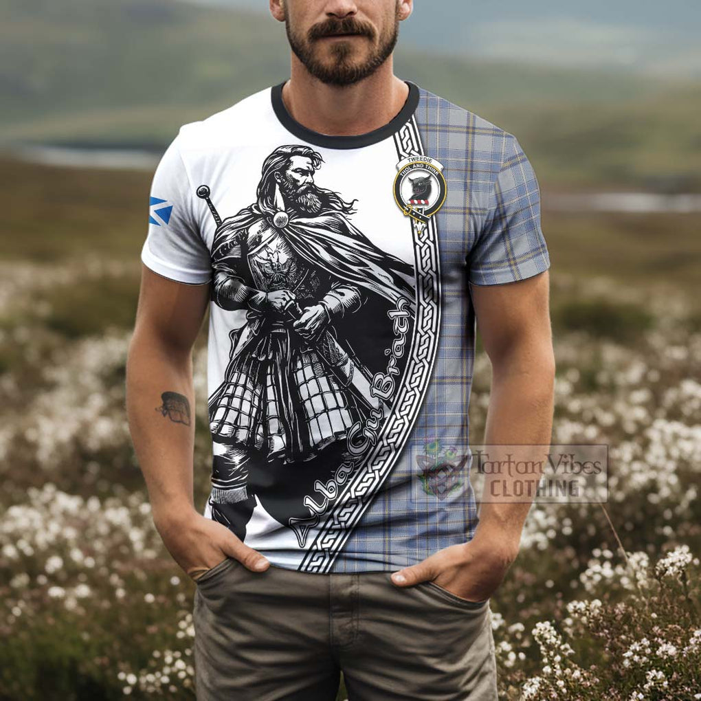 Tartan Vibes Clothing Tweedie Tartan Clan Crest T-Shirt with Highlander Warrior Celtic Style