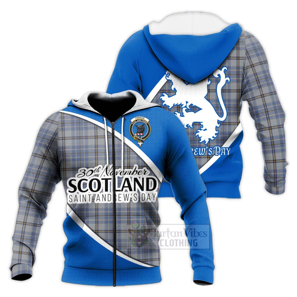 Tartan Vibes Clothing Tweedie Family Crest Tartan Knitted Hoodie Celebrate Saint Andrew's Day in Style