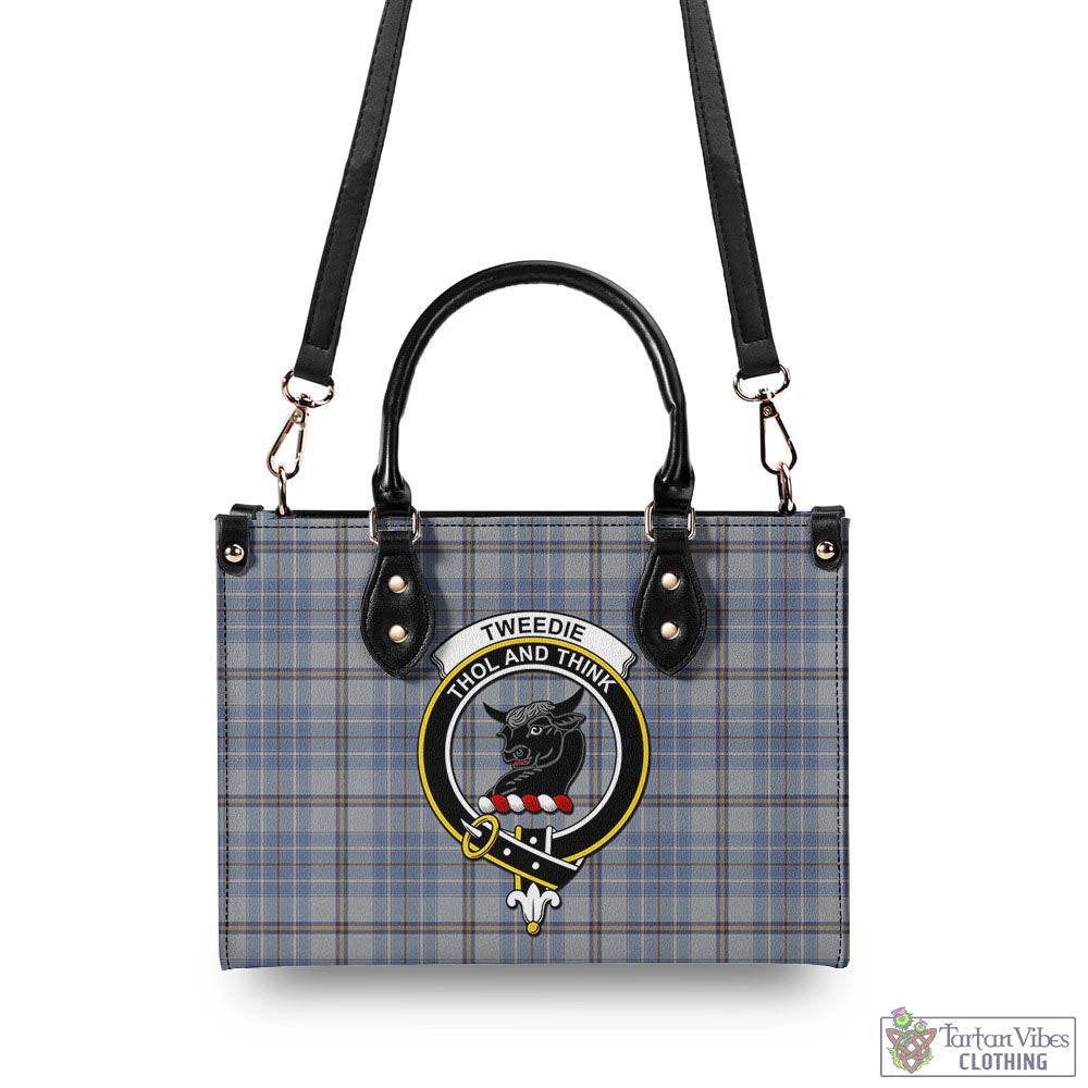 Tartan Vibes Clothing Tweedie Tartan Luxury Leather Handbags with Family Crest