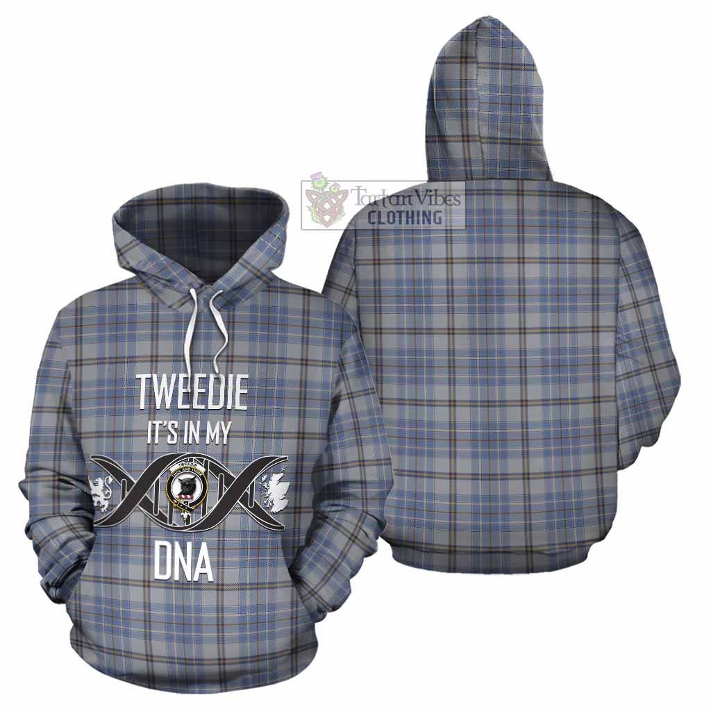 Tartan Vibes Clothing Tweedie Tartan Cotton Hoodie with Family Crest DNA In Me Style